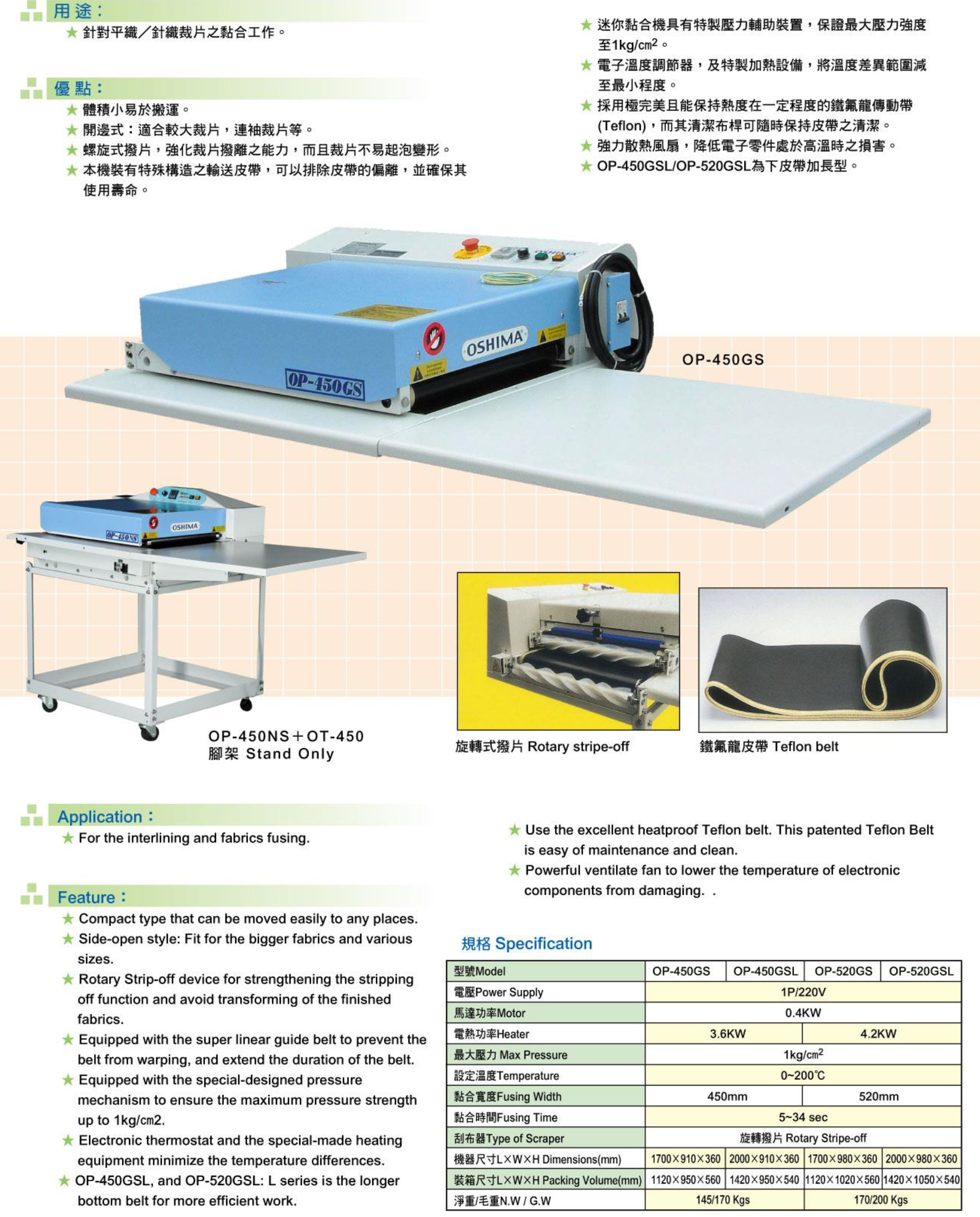 Mini Fusing Machine FEATURE